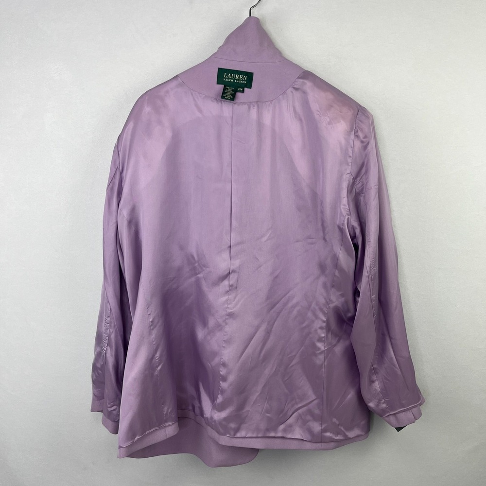 Lauren Ralph Lauren NWT Blazer Womens 20W 100% Silk Purple Jacket - Picture 10 of 15